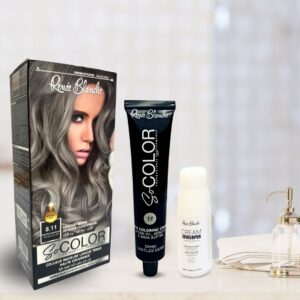 Coloration blond clair cendré intense 8.11 - Renée blanche