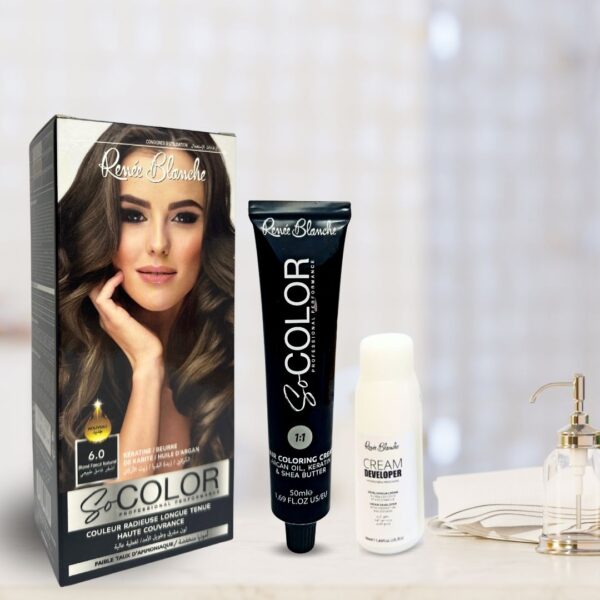 Coloration blond foncé naturel 6.0 - Renée blanche