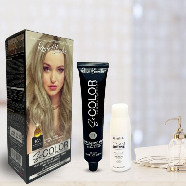 Coloration blond platine cendré 10.1 - Renée blanche