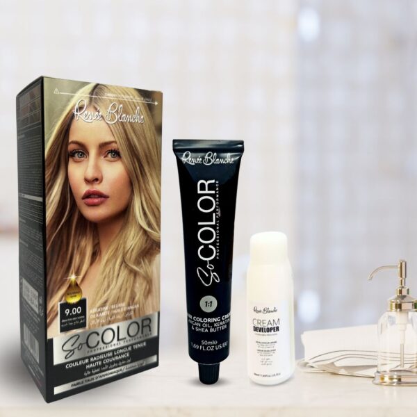 Coloration blond très clair intense 9.00 - renée blanche