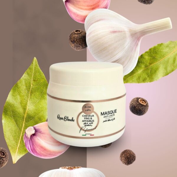 Masque capillaire anti chute pour cheveux fins et affaiblis à l'ail - renée blanche